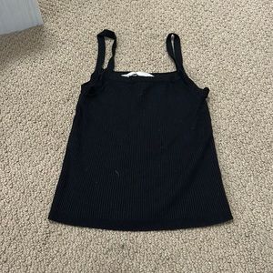 Blue notes black tank top